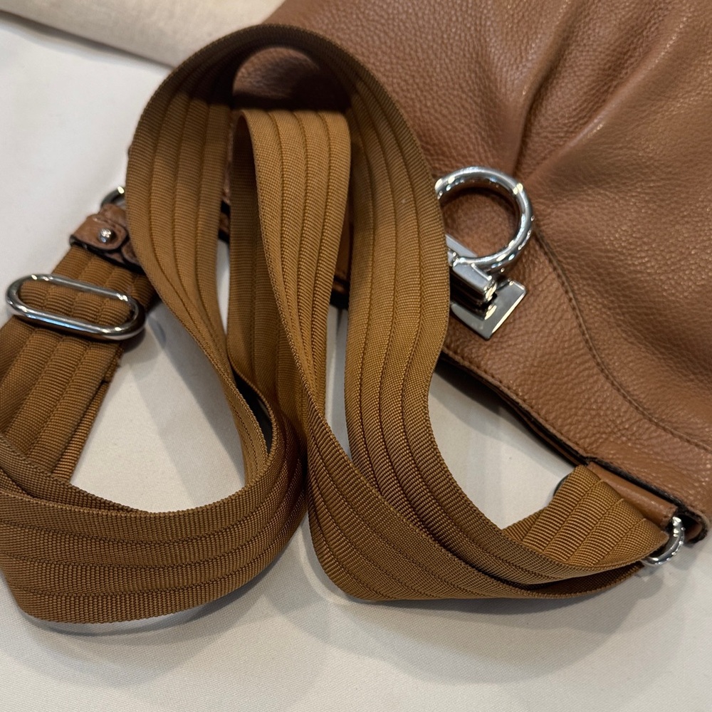 Authentic Salvatore Ferragamo Brown Leather Crossbody Bag - Picture 9 of 16
